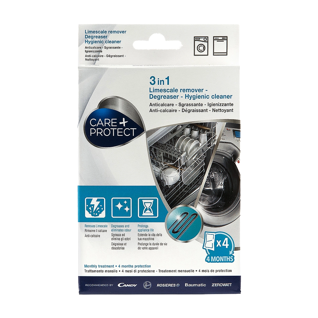 Care+ Protect Washing machine cleaner- Descaler - 4 Sachets x50gr 35601769
